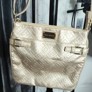 Tommy Hilfiger Gold Quilted Crossbody Bag